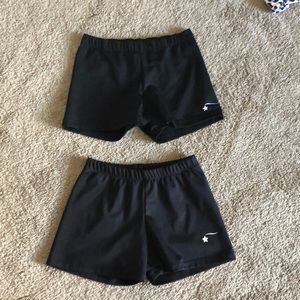2 gymnastics shorts
